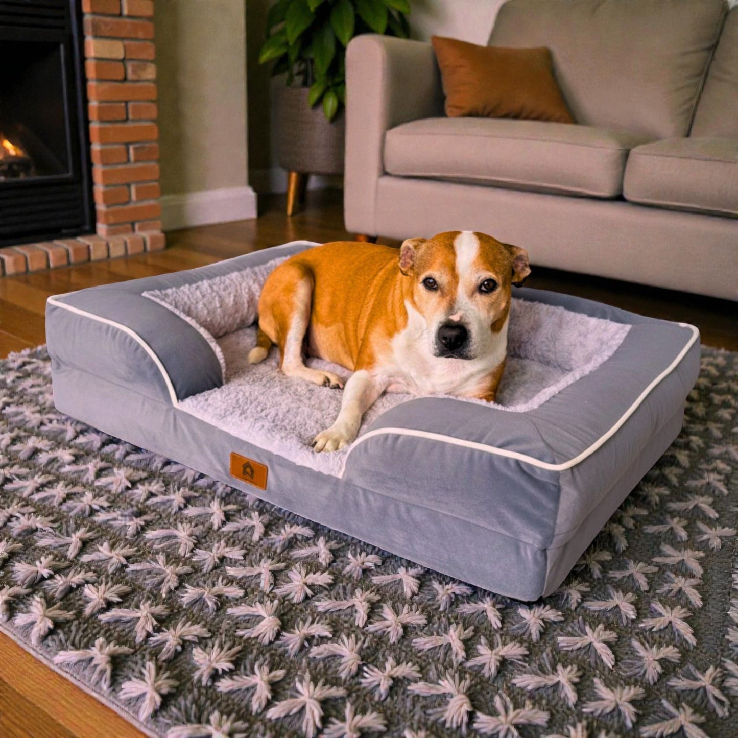 Velvet Lounger - Orthopaedic Dog Bed